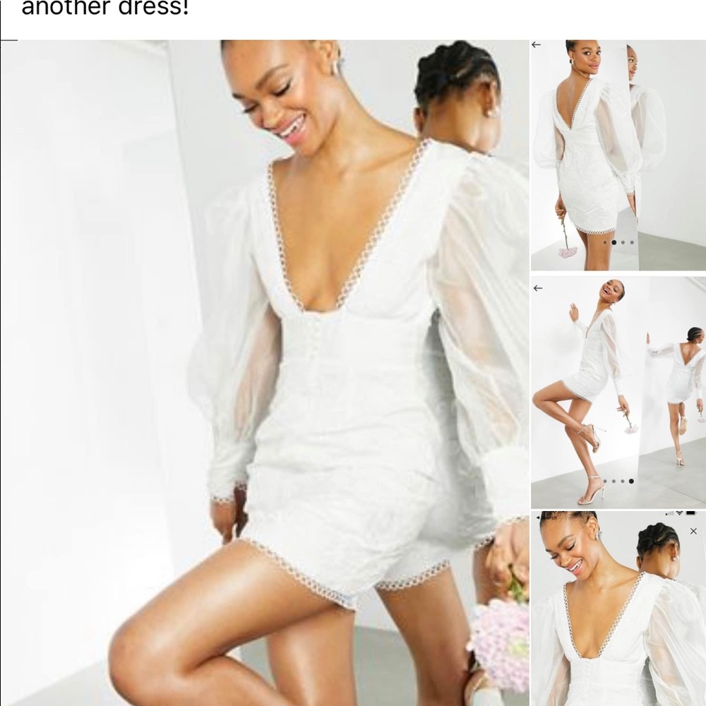 Embroidered white dress! Never been worn!
